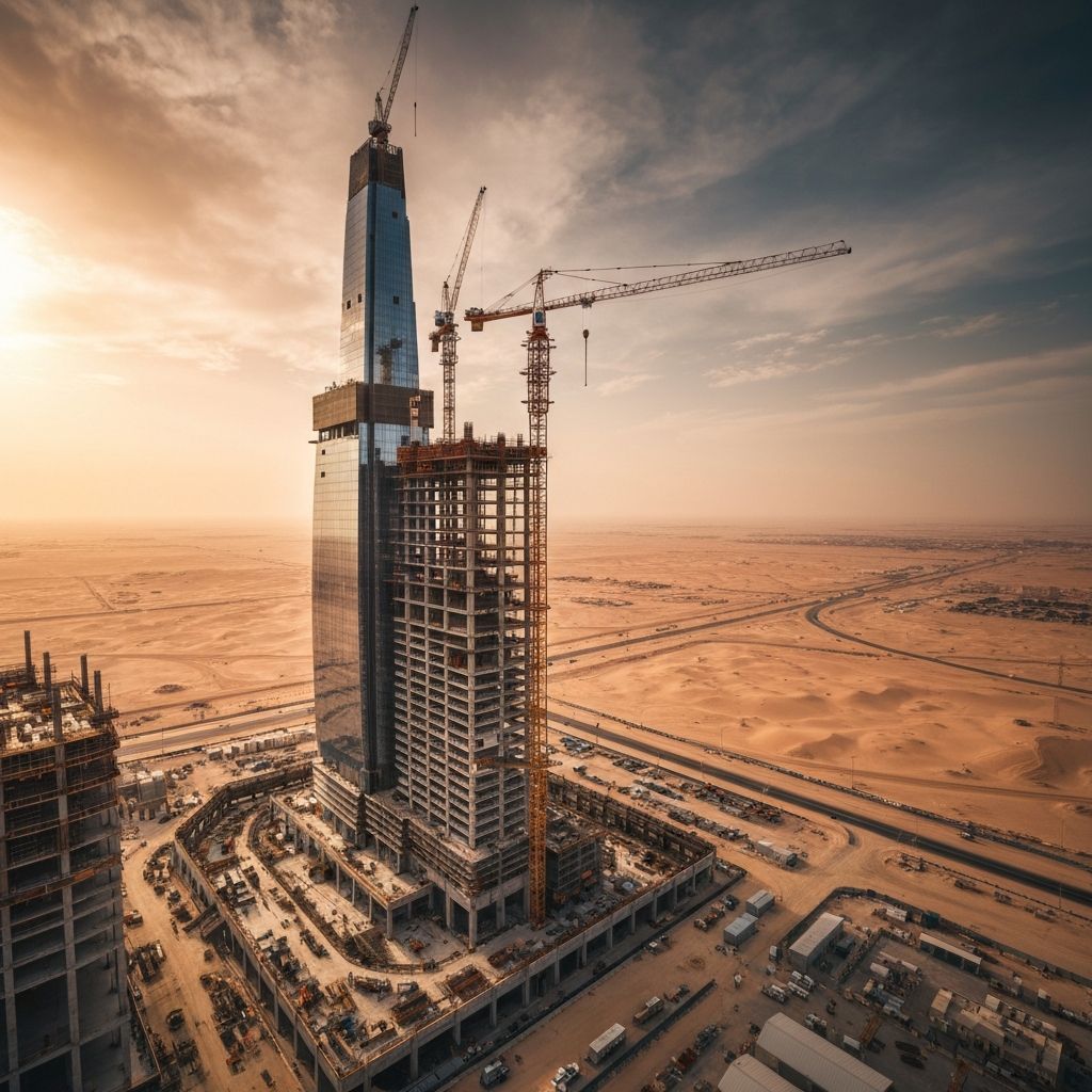 Modern construction project in the UAE